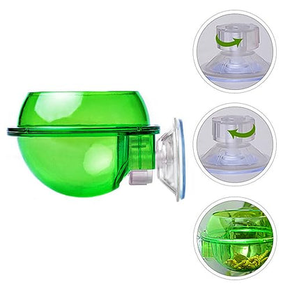 ULTECHNOVO 2sets Leopard Gecko Food Dish Pet Water Bowl with Suction Cup for Easy Feeding 4pcs*2 - color: Green 8pcs
