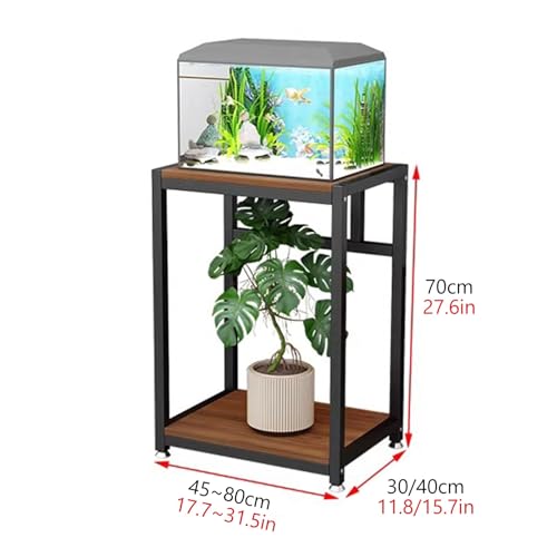Simple Fish Tank Stand, Multi-Purpose Storage Rack Sturdy Steel-wood Construction Height: 70cm/27.6in Ideal for Living Rooms and Offices(80x30cm/31.5x11.8in) - size: 80x30cm/31.5x11.8in