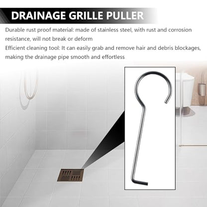Drain Key Lifting Hooks Stainless Steel Drain Grate Lifting Key (10 Pack) | This drain key fits strip, square and concealed floor drains, delivering versatile use for bathroom maintenance