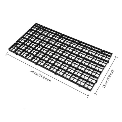 Aquarium Fish Tank Bottom Isolation 8 Pcs, Plastic Egg Crate Grid Divider Tray Egg (S 8pcs Black) - size: S 8pcs Black