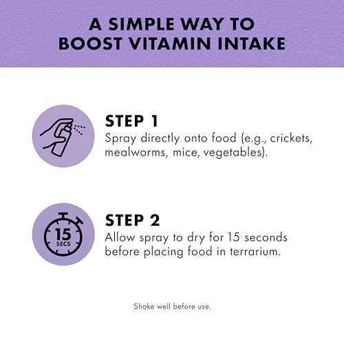 Zilla Vitamin Supplement Food Spray, with Carotene, Spray-on Multivitamin Supplement for Reptiles