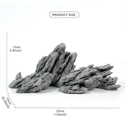 FZONE Aquarium Rocks Aquascaping, Resin Seiryu Rock for Aquascaping - size: 07: Seiryu Stone: 13''×6.3''×5.9''