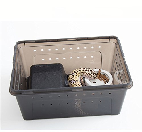 Hypeety Reptile Hide Box, Small Animal Hideaway, Hides with Texture Help Peeling, for Snakes, Lizards, Leopard Gecko S
