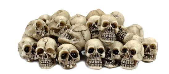 20PCS Miniature Resin Skull Figurines, Miniature Halloween Skeleton Heads, for Potted Plants, Aquariums, Desktop Decor DIY，for Decorative Yard Art for Outdoor Garden