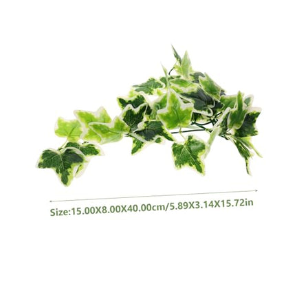 Artificial Hanging Plants for Reptile Habitats Durable Plastic Leaf Decoration with Suction Cup for Terrariums Aquariums and Bird Cages Lifelike Vines for Lizards Snakes and Frogs