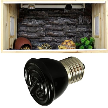 AYNEFY Reptile Heat Lamp, 100W E26 E27 Ceramic Heat Light Bulb High Thermal Efficiency Fast Heating Speed Basking Spot Lamp Spiral Surface Design Energy Saving for Pet Reptile
