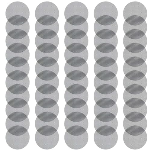 JEATHA 50pcs Flower Pot Hole Mesh Pad Round/Square Bonsai Mesh Drainage Screens Garden Drainage Mesh Gray Circular 1 One Size