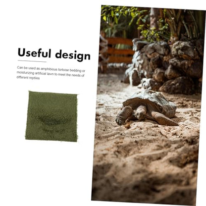 Mipcase Reptile Carpet Liner Mat for Snakes Lizards Turtles Breathable Washable Bedding for Terrarium for Pet Comfort Moisture Retaining Faux Grass Mat