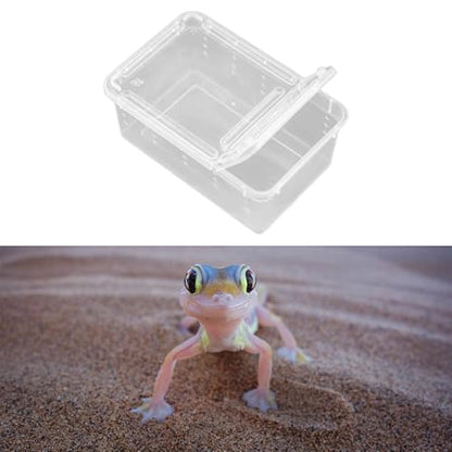 Reptile Breeding Box Clear Terrarium Habitat Portable Cage Transparent Container PP Material Ventilation Suitable for Reptile Hatching Transp, Style B - size: Style B