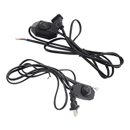 BokWin 2 Pcs Lamp Dimmer Switch with Cord,Rotary Dimmer Switch,Dimmer Cord Switch for Incandescent Bulbs lamp Dimmable LED Lights