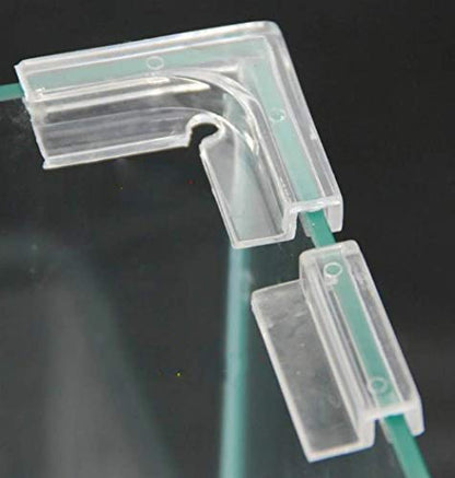 Aquarium Lid Clips Universal Lid Clips for Rimless Aquariums Rimless Clips/Fish Tank Glass Cover Clip Support Holder/Fish Tank Brackets Clip Hanger 12mm
