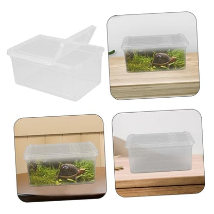 Reptile Feeding Box for Animals Breathable Terrarium for Spiders Snakes Frogs and Turtles Durable and Ventilated Reptile Enclosure for Home Display and Transport