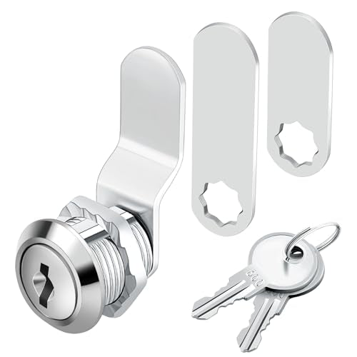 1 Pack Premium Cabinet Cam Locks Keyed Alike - Zzbety 5/8 Inch Cabinet Locks for Secure Files Drawers Mailbox RV Camper Door Tool Box (Zinc Alloy) - size: 5/8 Inch
