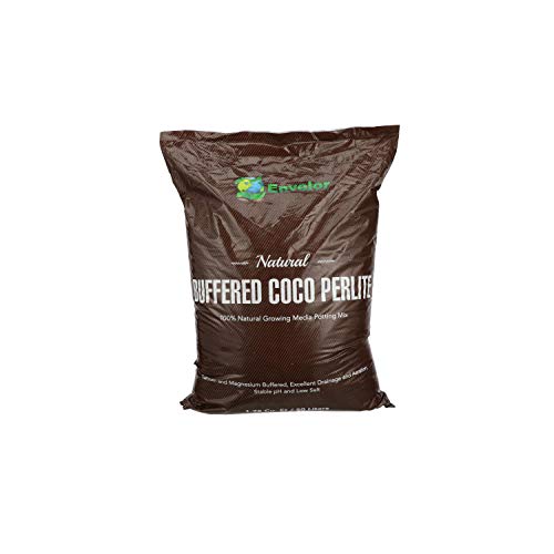 Potting Soil Mix 50 Liter Bag Envelor Indoor Plants Soil for Outdoor Plants 1.75 Cubic Feet Potting Mix Hydrated Coco Coir Perlite Mix Buffered Ready to Use Natural Plant Top Soil - color: Buffered Coco+Perlite - 1.75 Cu. Ft.