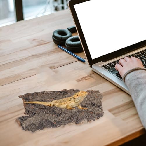 4pcs Natural Reptile Climbing Bark Decor for Terrariums for Lizards Bearded Dragons and Habitats Pet Environments