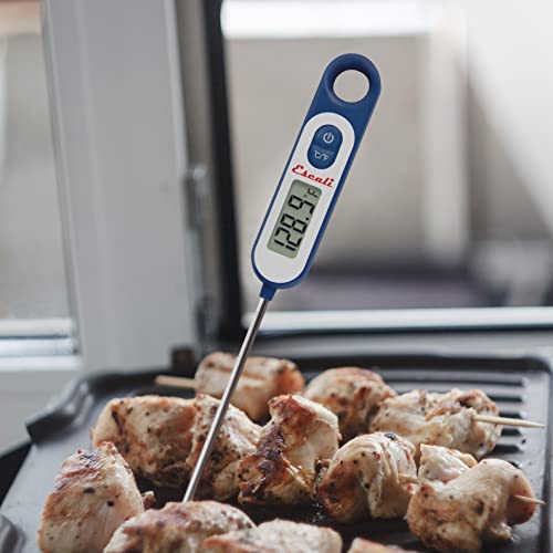 Escali Long Stem Digital Thermometer for Meat, Frying, Cooking, Candy and Kitchen Use, Extra Long 5.6-Inch Probe, Blue - color: Digital Blue, size: One Size