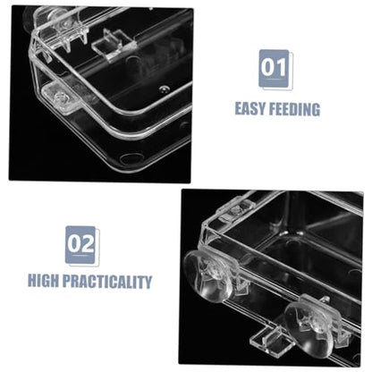 BESPORTBLE Suction Cup Food Bowl Reptile Accessory Bearded Dragon Water Bowl Multi-use Feeder Easy-Clean Reptile Dish