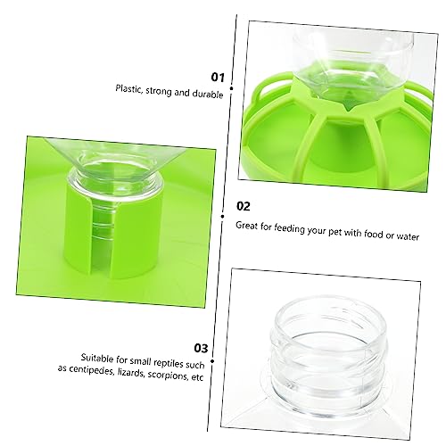 BESPORTBLE 2sets Reptile Feeding Dish Turtle and Lizard Water Bowls Easy to Pet Drinking Trays for Small Reptiles for Terrariums and Habitats