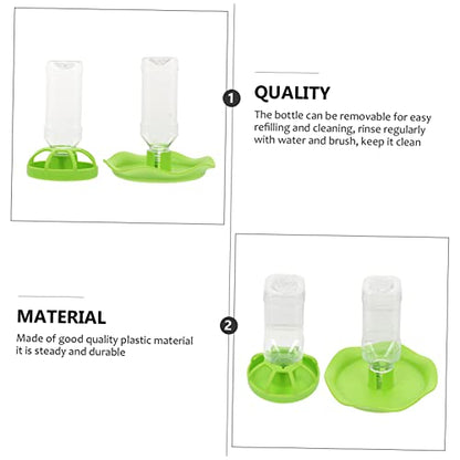 LIOOBO 2sets Tortoise Food Bowl for Turtle Aquarium Kit Reptile Supplies Lizard Accessories Pet Feeding Dish Water Drinking Plates