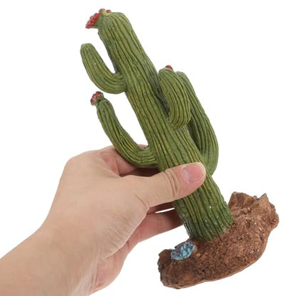 SUPVOX Artificial Cactus Reptile Plants for Terrarium, Plastic Desert Habitat Decor Turtle and Lizard Platform, Fake Succulent for Snake and Turtle Tank Accessories