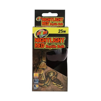Zoo Med Nightlight Red Reptile Heat Bulb, 25 Watts - size: 25 W
