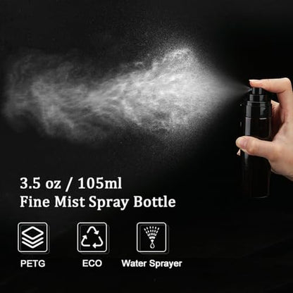 Cosywell 5 Pack Fine Mist Spray Bottles 3.5oz/105ml Leak Proof Mister Spray Bottle Refillable Plastic Hair Spray Bottle for Perfume Skincare Toners Water Cosmetics (Brown) - color: B-Brown