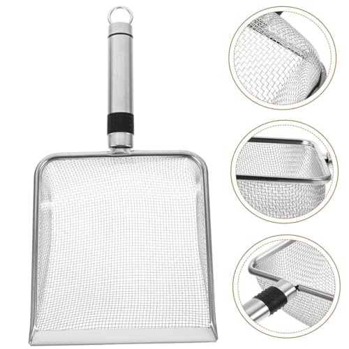 Stainless Steel Cat Litter Scoop with 2.8mm Mesh Large 28.5x14x6cm Sturdy Shovel for Clumping Litter and Pet Waste Cleaning