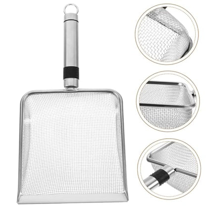 Stainless Steel Cat Litter Scoop with 2.8mm Mesh Large 28.5x14x6cm Sturdy Shovel for Clumping Litter and Pet Waste Cleaning