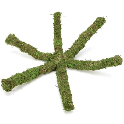 USMOLA 12 Inch Hermit Crab Climbing Toys for Tank, Fake Moss Hermit Crab Habitat Tank Accessories, Pet Snail Climbing Toys, Ideal Snail Terrarium Accessories (Natural Green, 12 Inch)