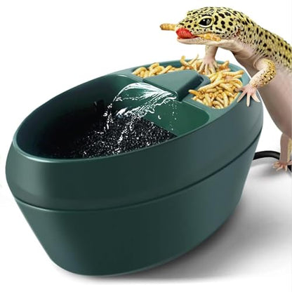 Reptile Water Dispenser, Automatic Reptile Drinking Fountain with 700ML Capacity, Adjustment Water Volume and Double Filtration Effect, Quiet and Low Energy Consumption, for Lizard, Turtle