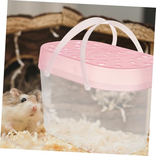 SUPVOX 2pcs Portable Small Pet Carriers Handheld Hamster Boxes Turtle Reptile Cages Plastic Travel Cases for Small Animals