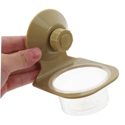 BESPORTBLE Tortoise Food Bowl Turtle Feeder Plate for Terrarium Reptile Dish Suction Cup for Geckos Chameleons