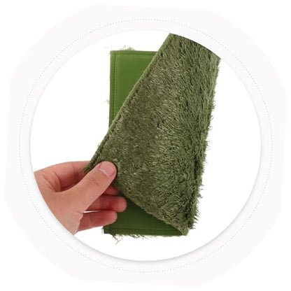 Mipcase Reptile Carpet Liner Mat for Snakes Lizards Turtles Breathable Washable Bedding for Terrarium for Pet Comfort Moisture Retaining Faux Grass Mat