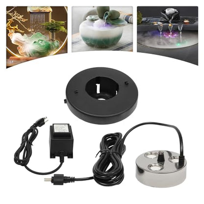 3-Head Ultrasonic Mist Maker Fogger - 900ml/H Humidifier Machine for Fountains, Aquariums, and Ponds | Ideal for Garden Fogging, Hydroponics, and Indoor Grow Rooms.