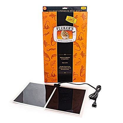 Fluker's Premium Heat Mat for All Reptiles and Amphibians, Large 17"x11" - size: Large (17x11-Inch, 20-Watts)
