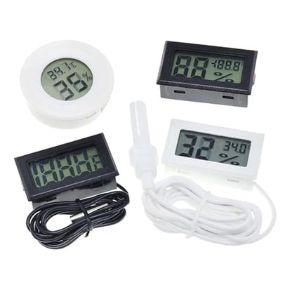 1pcs Digital Thermometer Used for Freezer Temperature -50-110℃ r Outdoor Waterproof Probe(Reptilie White) - color: Reptilie White