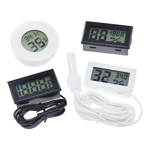 1pcs Digital Thermometer Used for Freezer Temperature -50-110℃ r Outdoor Waterproof Probe(FY-10 Black) - color: FY-10 Black