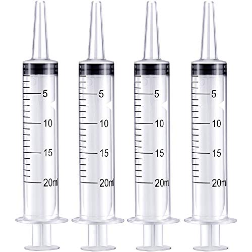 Frienda 20 Packs Large Plastic Syringe Measuring Syringe Tools Dispensing Multiple Uses (20 ml) - size: 20 ml