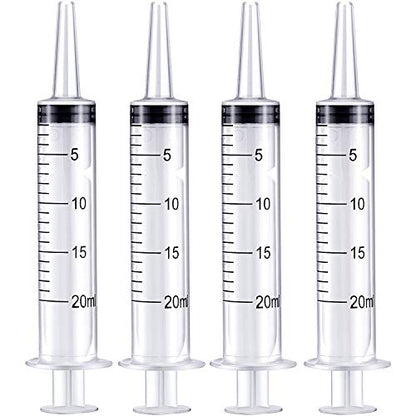 Frienda 20 Packs Large Plastic Syringe Measuring Syringe Tools Dispensing Multiple Uses (20 ml) - size: 20 ml