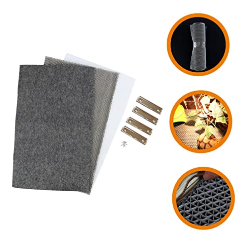 Reptile Carpet Mat Terrarium Liner for Bearded Dragons Tortoises and Lizards Durable Washable Substrate for Cleaner and Comfortable Habitat Gray