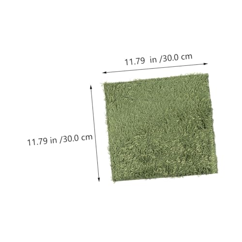 Hemoton 2pcs Reptile Tank Mats Green Grass Rug Rug Moisturizing Fake Lawn Sphagnum Moss for Reptiles