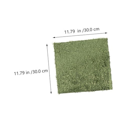 Hemoton 2pcs Reptile Tank Mats Green Grass Rug Rug Moisturizing Fake Lawn Sphagnum Moss for Reptiles