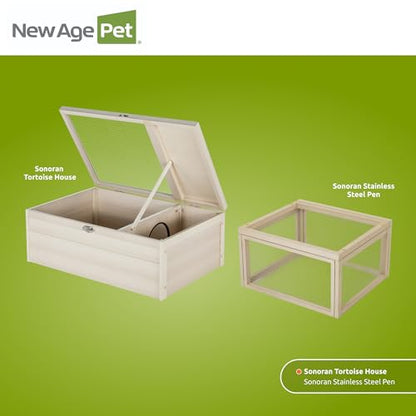 New Age Pet ECOFLEX Tortoise House, Durable Outdoor Tortoise Shelter, Weather-Resistant & Easy to Clean - style: Classic