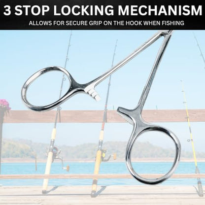 ADROIT (2 Pack) 5" Curved Hemostat Forceps | Stainless Steel Design | Small Teeth On Jaws | Locking Mechanism Built in | Great for Sewing, Fishing, Jewelry Making, Multi-Use - size: 5", style: Curved