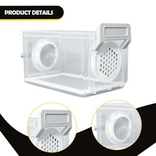 Breeding Box, Reptile Feeding Box, Transparent Terrarium, Habitat, Animal Holder for Raising Mealworms, Style A - color: style A