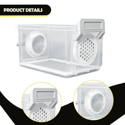 Breeding Box, Reptile Feeding Box, Transparent Terrarium, Habitat, Animal Holder for Raising Mealworms, Style A - color: style A