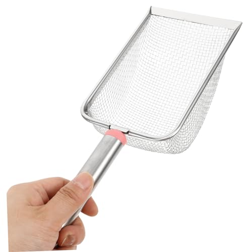 BESPORTBLE Stainless Steel Cat Litter Scoop Fine Mesh Excrement Shovel for Easy Cleaning of Litter Box and Reptile Terrarium Waste Pet Tool Mesh