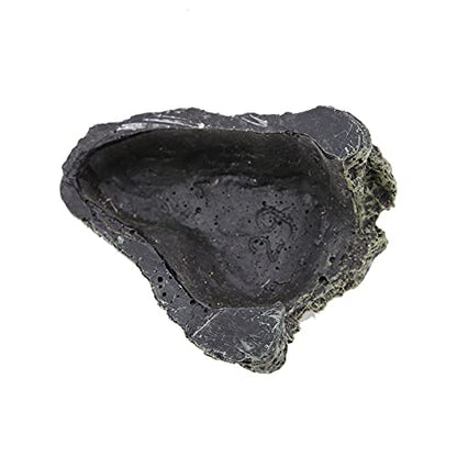 Reptile Rock Hide Cave, 1.6 in Inner Diameter, Small | Simulation Stone Appearance, Aquarium Habitat Decoration, Lizard Turtle Amphibian Enclosure, Tortoise Habitat Accessory - size: 3.5 x 2.8 x 1.6 in