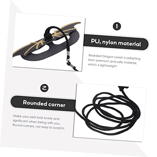 Abaodam 1 Set Portable Lizard Harness with Traction Rope Lightweight Durable Halloween Costume Accessory for Reptiles for Christmas Outdoor Use