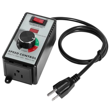 AC Motor Speed Controller 15 A 4000 W Variable Fan Dimmer Switch with LED Display, Heavy Duty for Power Tools, Drill, Fan, Heater (110-120 V US Standard)